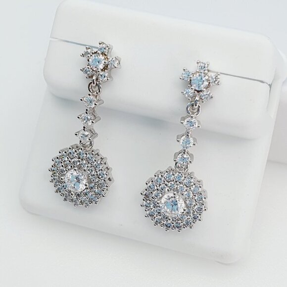 "925 Sterling Silver Cubic Zirconia Earrings, U19254845 - Picture 6 of 11